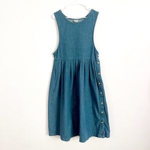 L.L. Bean Vintage Sleeveless Cotton Denim Dress